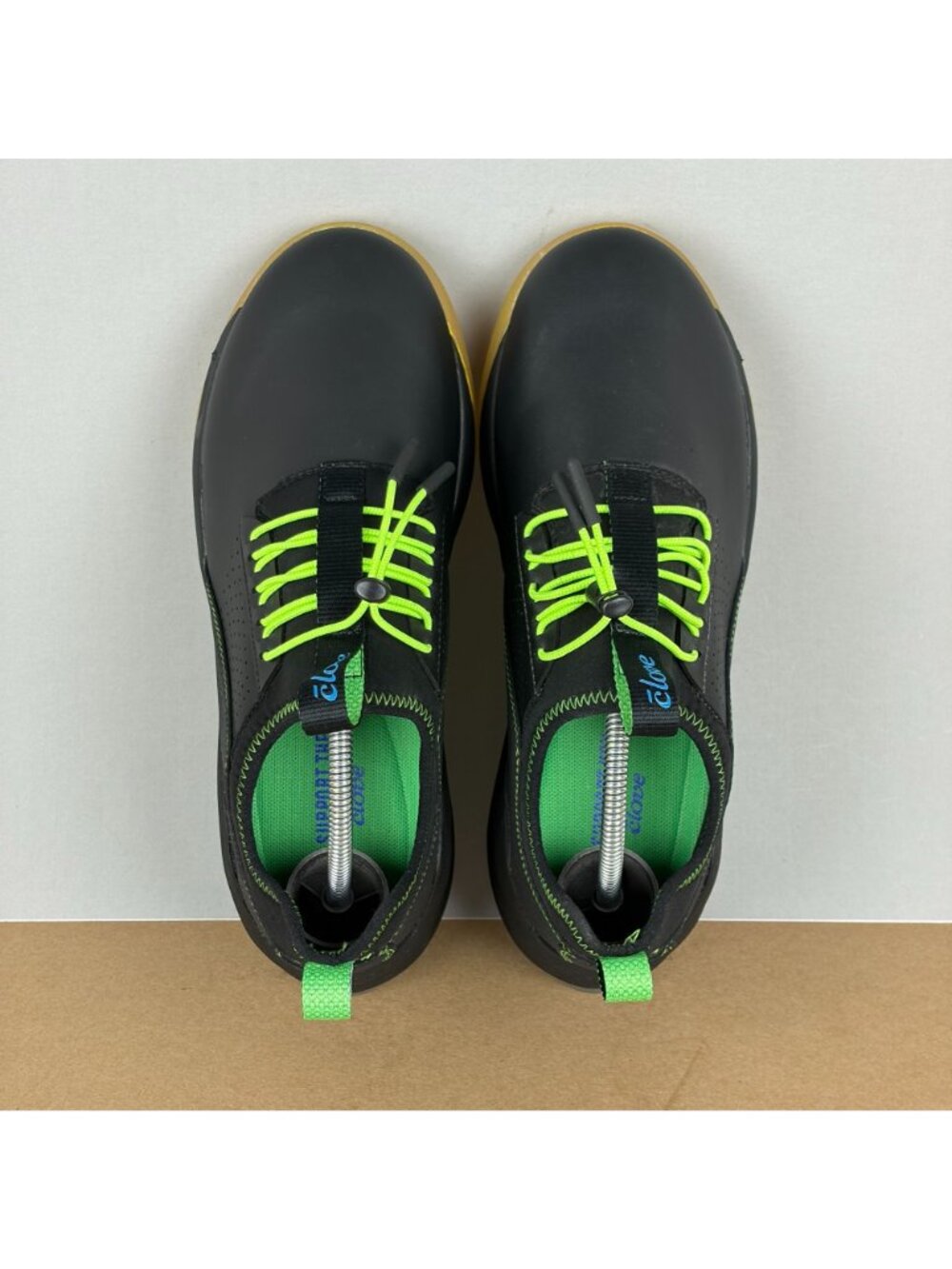 Clove Lunar Fade Classic Leather Athletic Shoes Womens 8.5 Black Green Toggle - Picture 9 of 10